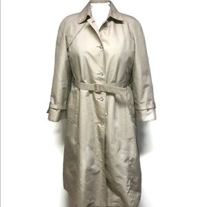 London Fog Women's Beige Trench Coat Size 14R